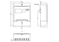 Габаритные размеры счетчика моделей КВАНТ СТ3.03, КВАНТ СТ3.04, КВАНТ СТ3.05, КВАНТ СТ3.06